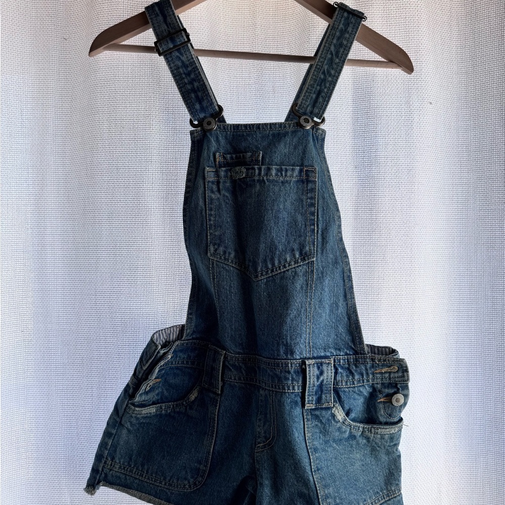 Denim Overalls Shorts